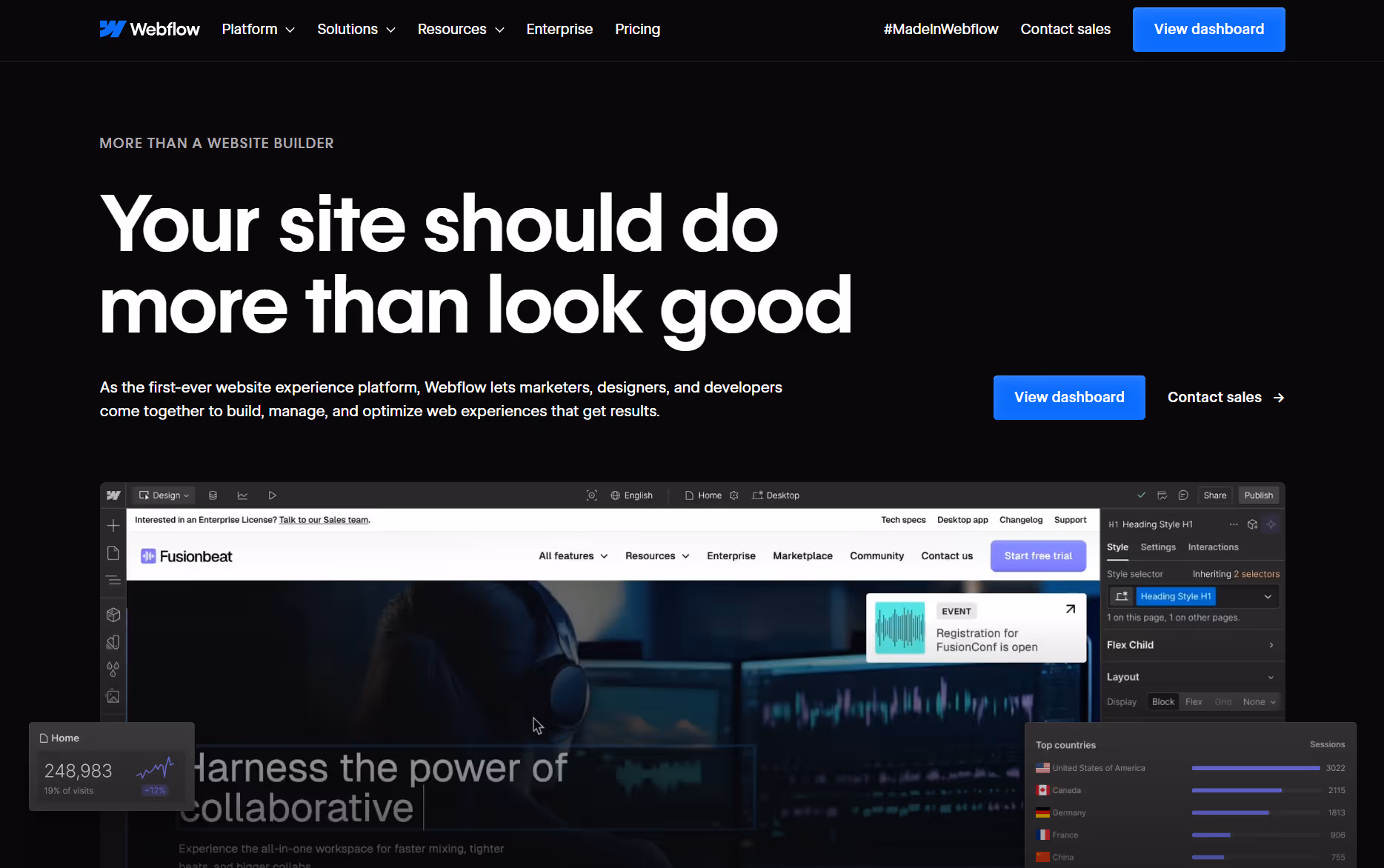 Image of Stripe payment processor website homepage