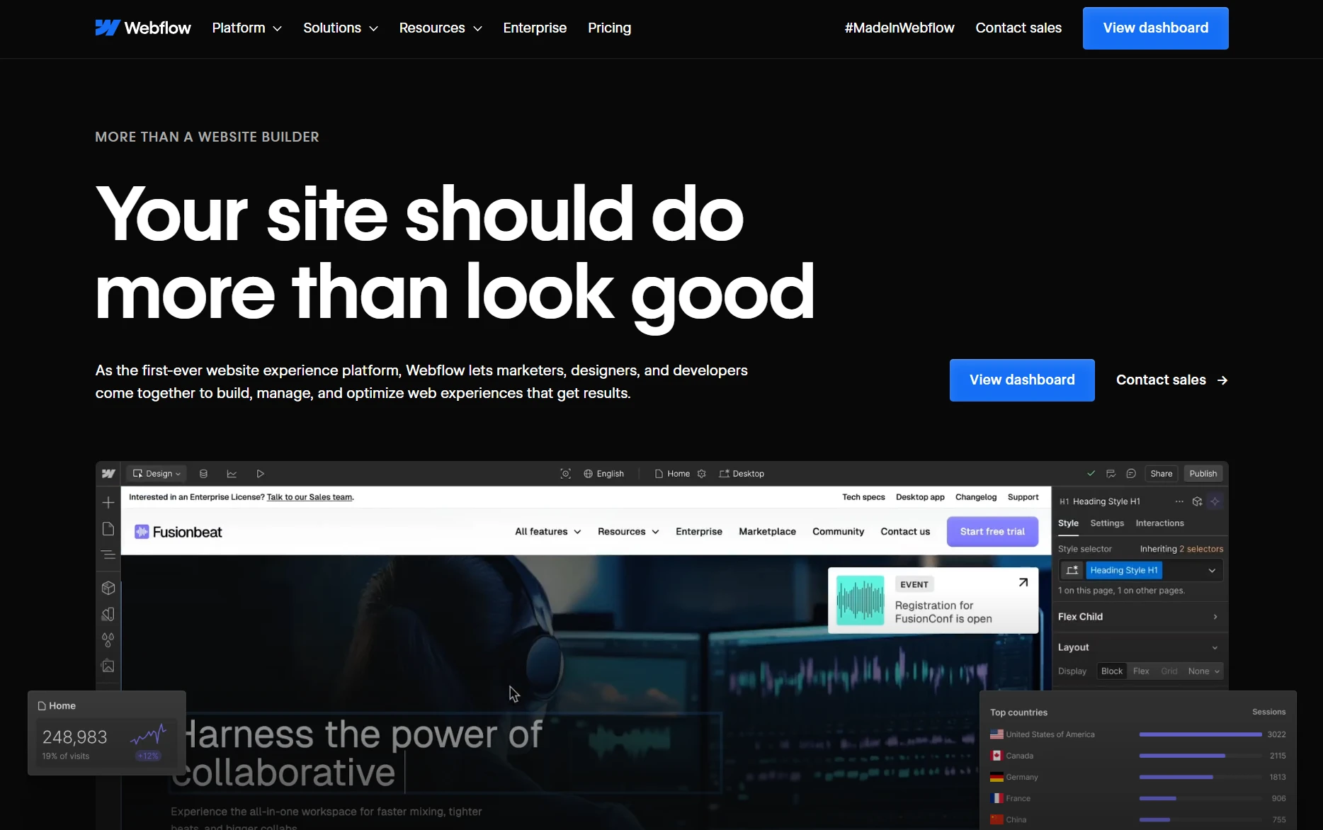 Image of Stripe payment processor website homepage
